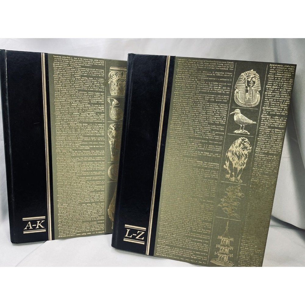 Vintage Readers Digest Illustrated Encyclopedia Dictionary 2 Volumes 1987 Books